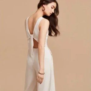 Aritzia Wilfred Ecoulement Tie Back Sleeveless Jumpsuit Size 4